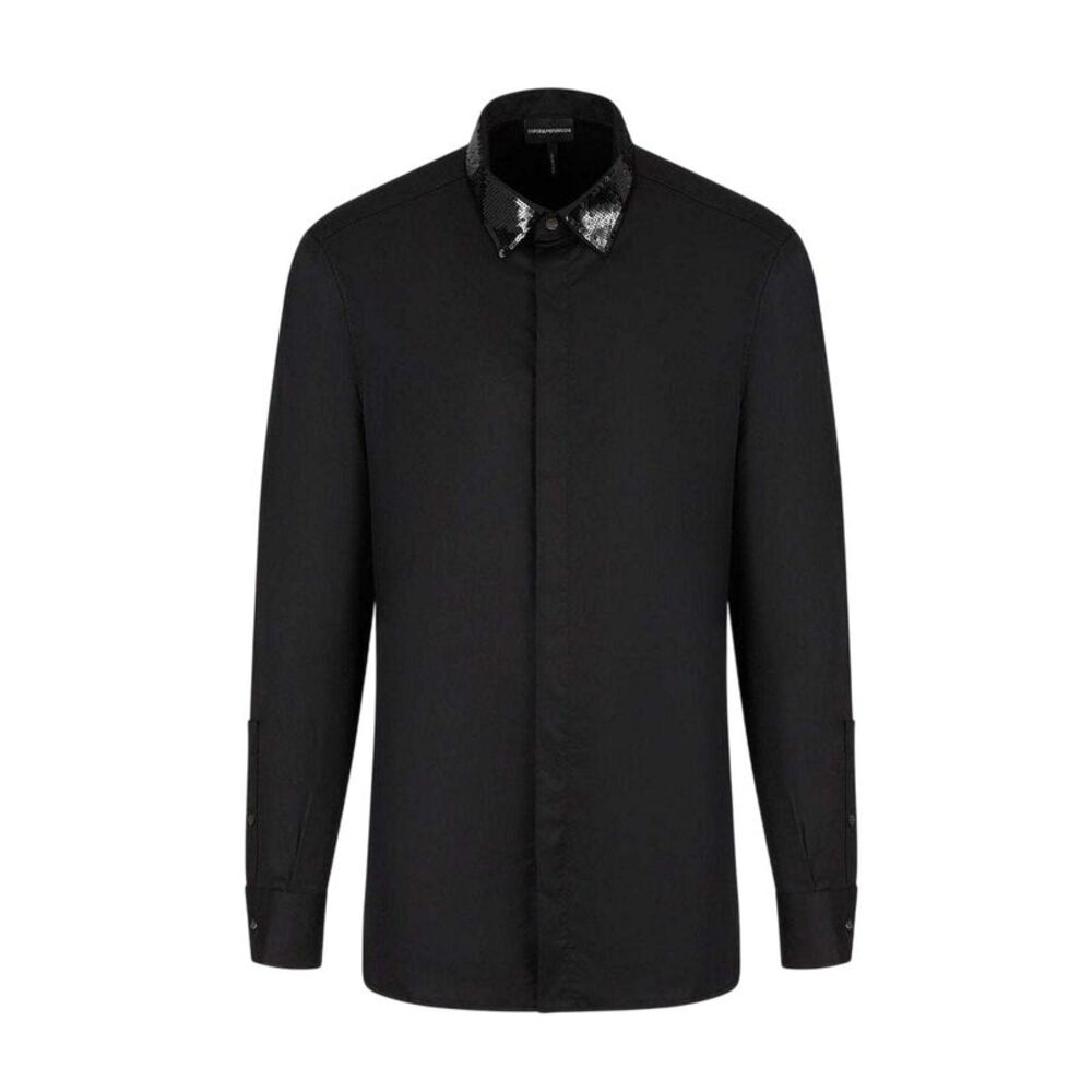 Emporio Armani EA7 Mens Long-Sleeved Shirt / Black